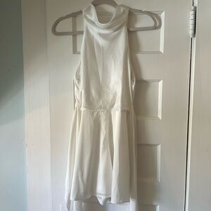 Cowl neck, halter, romper